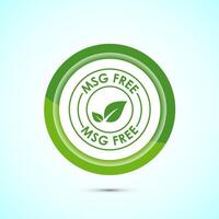 MSG free icon design illustration, Msg label sign for web and app. Green color button design vector