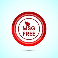 MSG free icon design illustration, Msg label sign for web and app. Red color button design vector