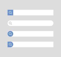 Search bars set, web search engine template vector