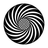 a black and white spiral in a circle vector