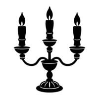 unique candle holder set on a white background. vector