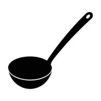 a black and white illustration of a spoon vector