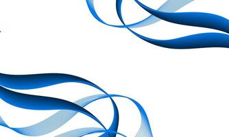 Abstract Blue Ribbon Wave Background Design vector