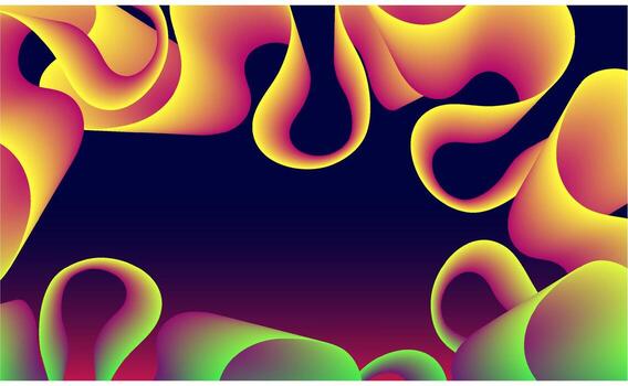 Abstract fluid art with vibrant colors and smooth gradients background design vector