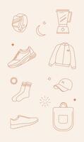 A set of icons for a clothing store vector