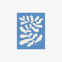 A blue and white plant on a white background vector