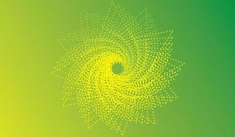 Abstract spiral vortex style green color Green Background vector