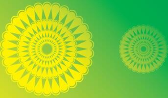 Abstract floral pattern with yellow flowers and circular design elements vector