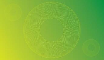 Abstract green background with swirling circles and wave patterns vector