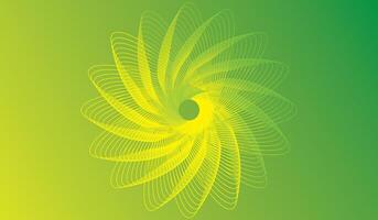 Abstract floral green spiral pattern with curves and texture design vector