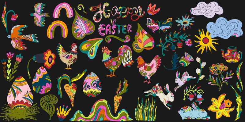 happy easter set