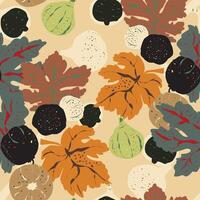 a pattern. with various fruits and vegetables vector