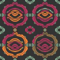 a pattern with an eye on it vector