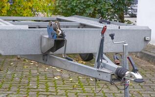 Close-Up of a Boat Trailer with Winch and Hitch photo