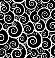 Spiral seamless pattern in black and white, ideal for textiles, wallpapers vector