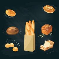 Bakery vectors bread