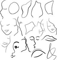 abstract art organic shape creator of Lines vector