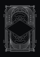artdeco line frames vector