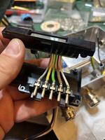 Close up of a Wiring Connector in an Electronics Workspace photo