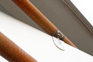 Rusty Metal Railing Close-Up photo