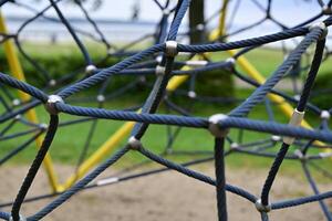 Close-Up of Playground Climbing Structure photo