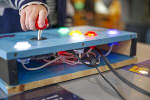 Colorful Arcade Game Controller with Joystick photo