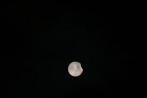 Partial Solar Eclipse in the Sky over Kollund DK in March 2025 photo