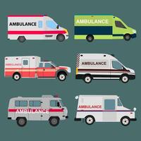 collection of ambulances with different types vector