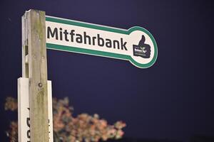 Mitfahrbank Carpooling Signpost photo