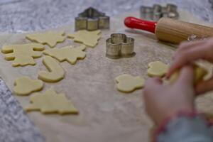 Baking Holiday Cookies with Cookie Cutters photo