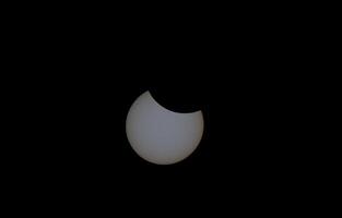 A Partial Solar Eclipse in Sky from Kollund DK in March 2025 photo