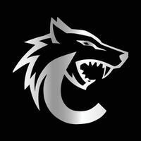 the logo for a team called c wolves vector