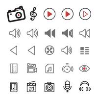 Comprehensive Set of Multimedia Icons for Digital Devices vector