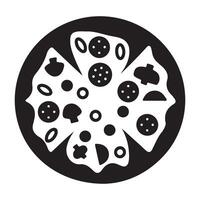 Deliciously Detailed Pizza with Assorted Toppings vector