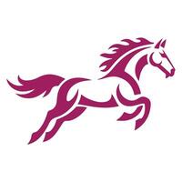 Dynamic Purple Horse Silhouette in a Running Pose vector