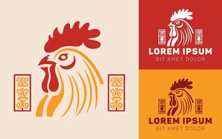 Minimalist Chicken Head simple minimalist simple logo icons vector