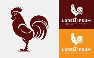 Modern Chicken Outline Icon Logo with Clean Design vector