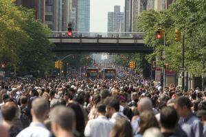 A large crowd of people photo