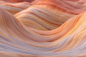 The wave, a colorful wave of rock formations photo