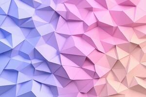 Abstract background of pink and blue triangles photo