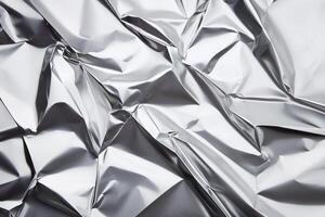 A close up of a sheet of silver foil photo