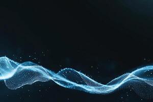 Abstract blue wave background photo
