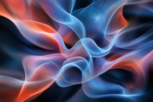 Abstract background with blue and red smoke photo