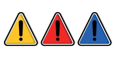 warning exclamation mark attention with triangle background vector