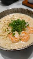 Creamy Shrimp Noodles Soup - A Culinary Delight photo