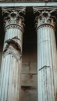 Ancient Pillars with Time's Mark A Timeless Architectural Masterpiece photo