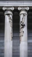Damaged Ancient Columns - A Testament to Time's Toll photo