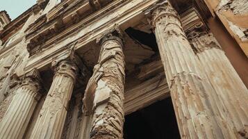 Majestic Decayed Ancient Building Structure photo