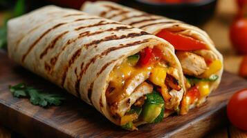 Grilled Chicken Burrito with Vegetables - A Flavorful Fiesta photo