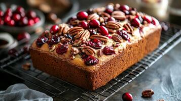 Scrumptious Cranberry Pecan Bread - Festive Holiday Treat photo